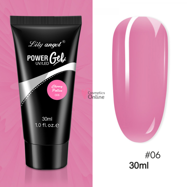 PolyAcril Gel UV/ LED pentru unghii false Lily Angel de 30 ML - 006 Cherry Pollen